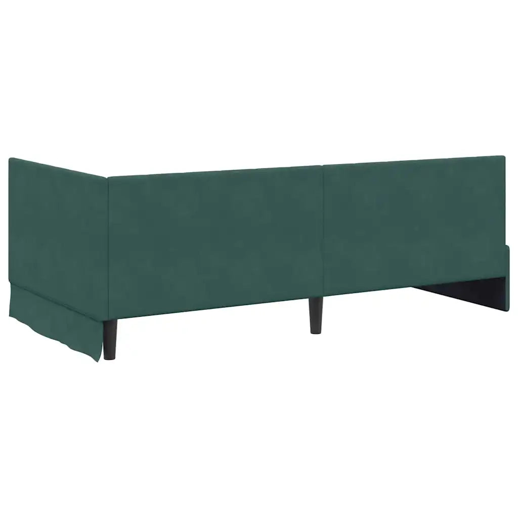 Struttura Letto Angolare con Materasso 2 pcs Verde Velluto 3393850