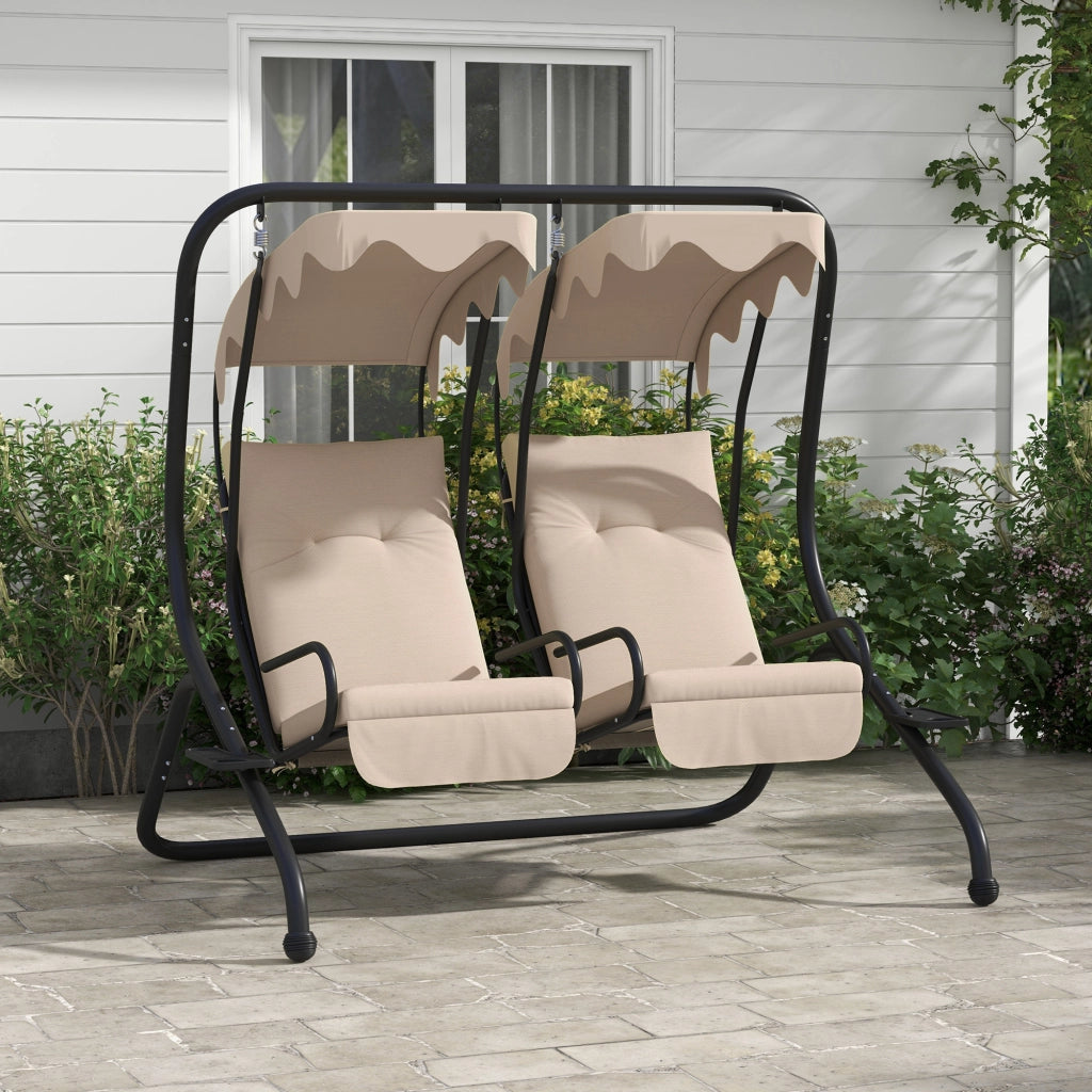 Altalena da giardino Hollywood ¨C zephmum ¨C beige, polyrattan, 170x136x170 cm
