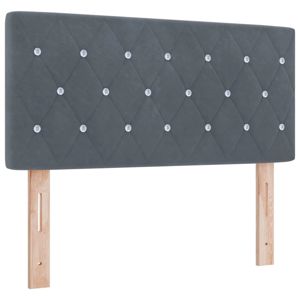 Letto ottomano con materasso Grigio Scuro 120 x 200 cm Velluto 3457642
