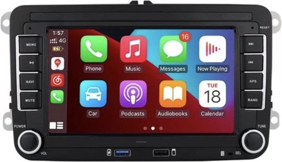 Autoradio Android 12 compatibile con VW Polo/Golf/Seat/Skoda 2003-2015 2GB+32GB CarPlay/Auto/WiFi/RDS/GPS/DSP/NAV