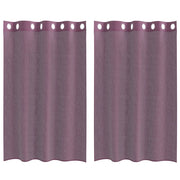 Tende in Voile con Occhielli 2 pz Viola 140x175 cm