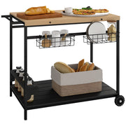 Tavolino da caff¨¨ ¨C zephmum ¨C Legno e metallo nero 60x40x80 cm