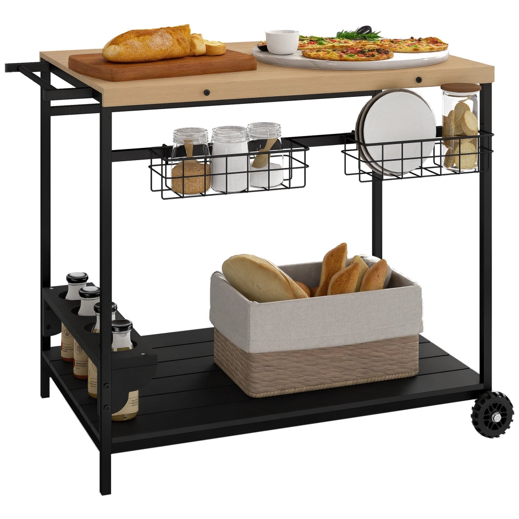 Tavolino da caff¨¨ ¨C zephmum ¨C Legno e metallo nero 60x40x80 cm