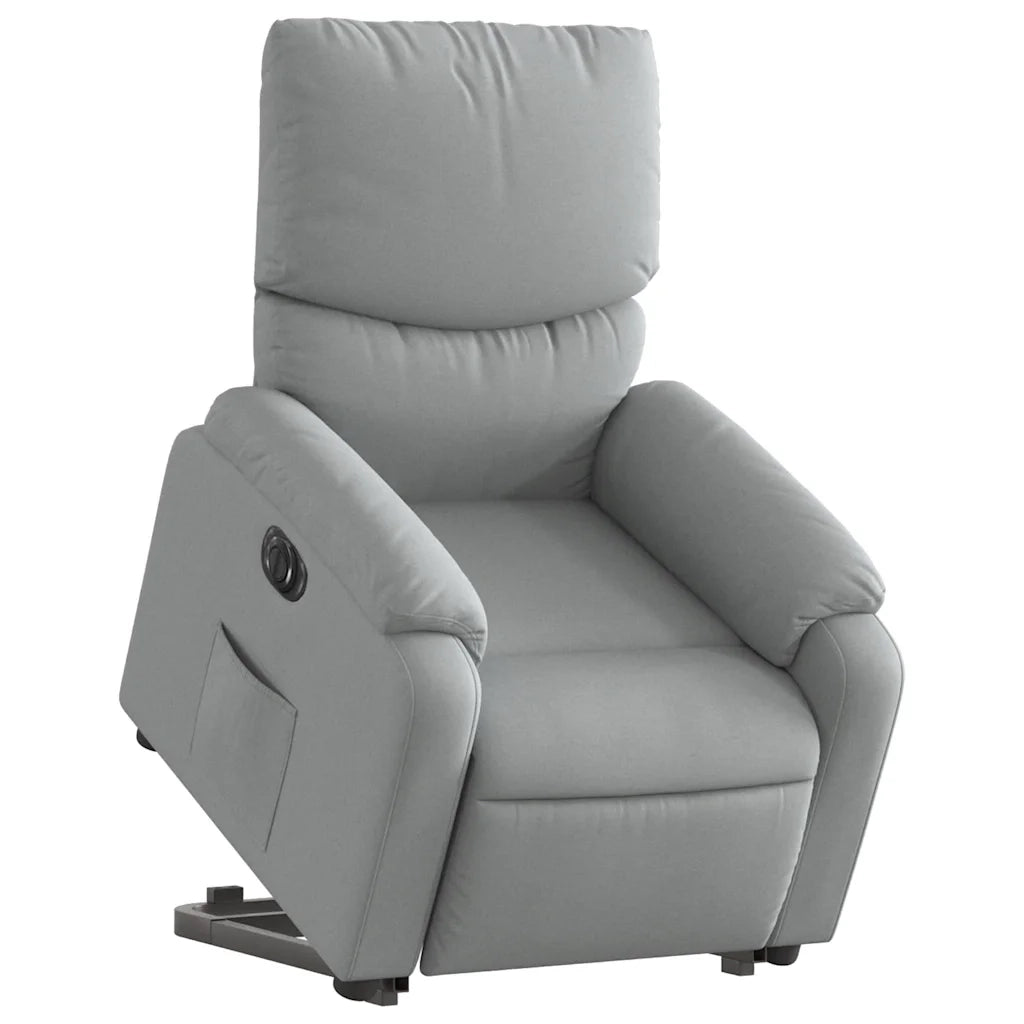 Poltrona Reclinante Alzapersona Elettrica Grigio Chiaro Tessuto 3204848