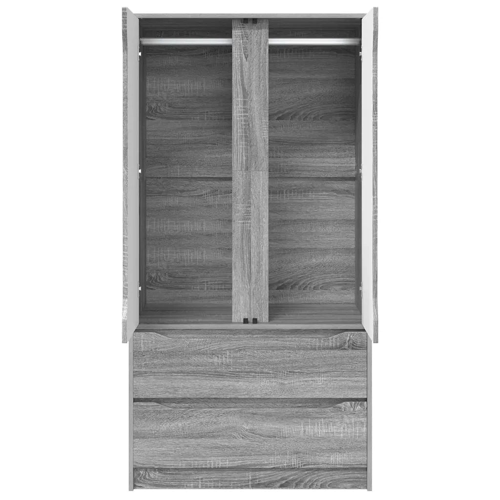 Mobile da Bagno con cassetto Grigio Sonoma 79,5 x 49 x 156 cm