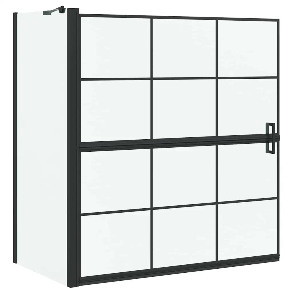 Schermo per Bagno e Doccia Nero e trasparente 116 x 68 x 128 cm CFW9392164