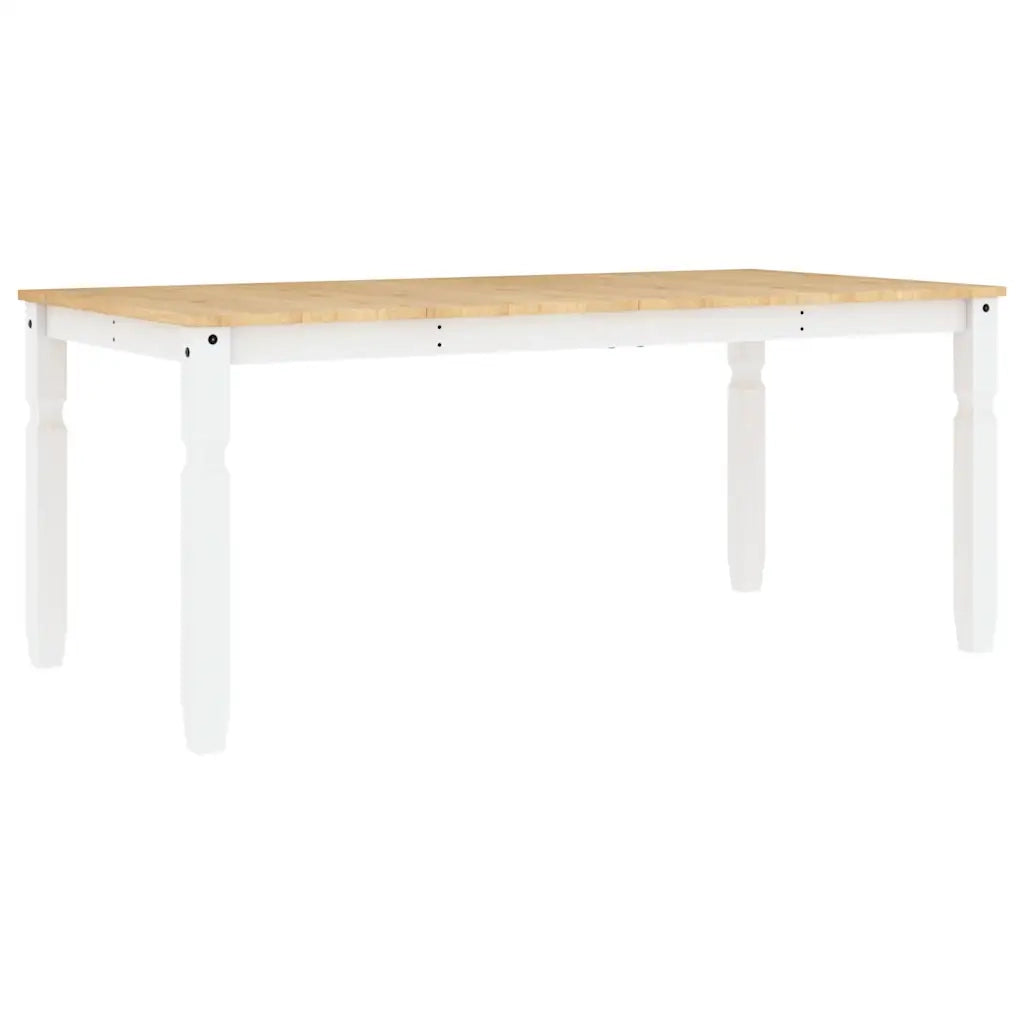 Set da Pranzo 7 pz PANAMA Bianco in Legno Massello di Pino 3345214