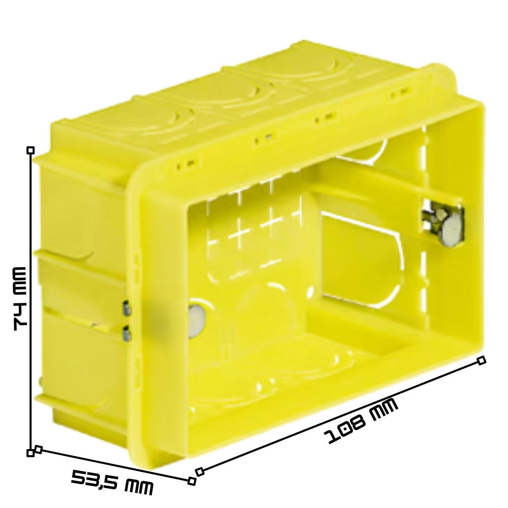 Bticino bti503e kit 10pz scatole incasso 3 moduli civili gialle