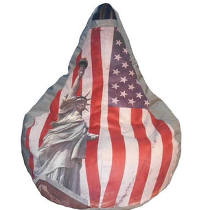Poltrona a Sacco Pouf in Poliestere Design Statua Libertà  Avalli