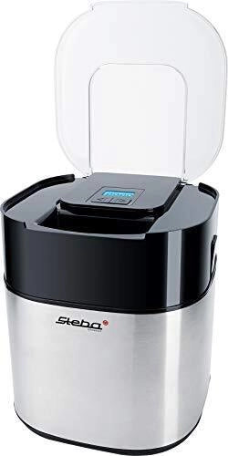 Steba IC 30 Macchina per Gelato Tradizionale 1,5 L 9,5 W Display LCD Timer Integrato Piedini Antiscivolo Colore Nero Acciaio Inossidabile