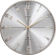 Orologio da Parete a Batterie 30 cm Stile 3D | Grande, Moderno, Orologio da Parete Analogico senza Suoni Tapping Risonanti, quasi Silenzioso | Decorazione per ogni Parete | Orologio, Orologio Radiografico | Argento
