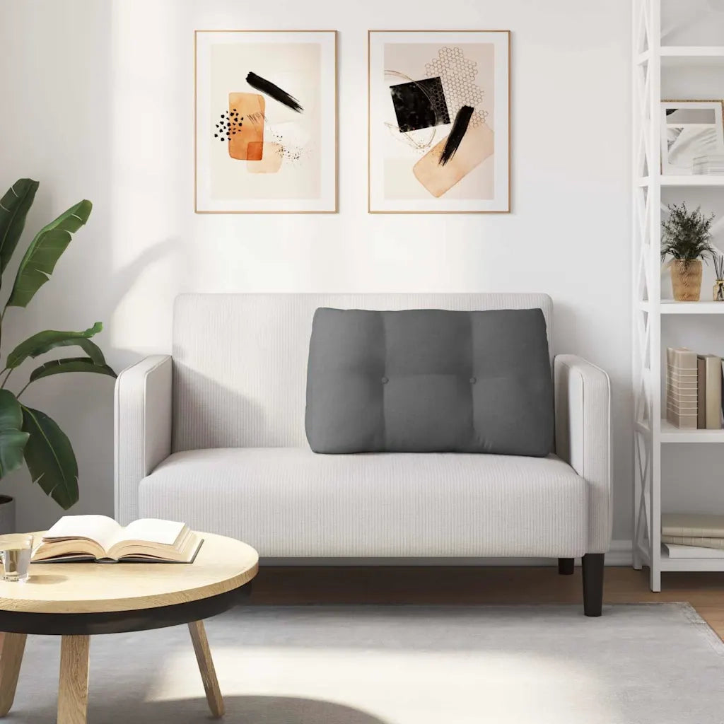 Cuscino per Schiena Grigio scuro 80 x 24 x 50 cm Tessuto