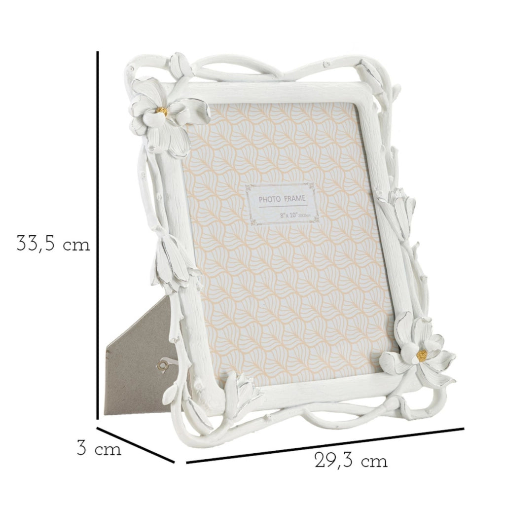 Portafoto Olistic 12, Bianco, Poliresina, 29,3x3x33,5 cm