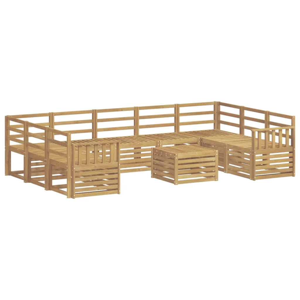 Set di divani da esterno 10 pcs Bianco 59 x 59 x 37 cm 3392534