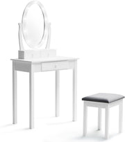 Toeletta con specchio LED e sgabello BELLA