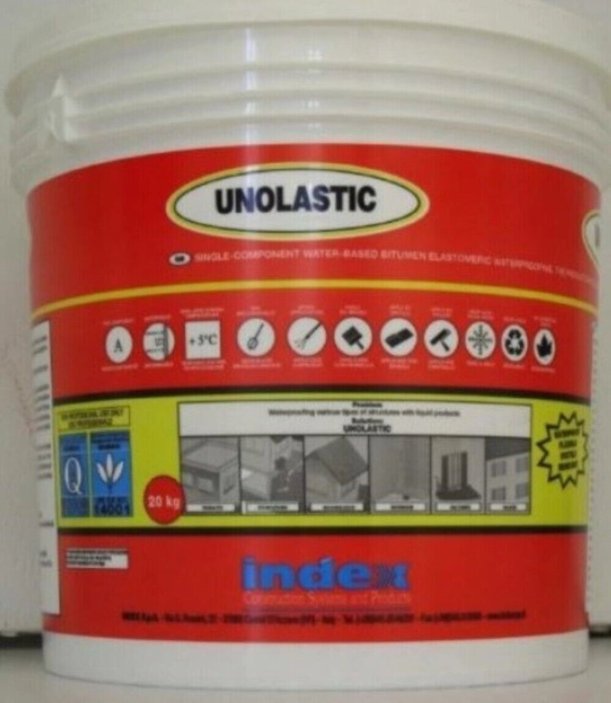 Unolastic Guaina Impermeabilizzante Bituminoso GRIGIO 10 Kg Pronta Alluso - Index Spa