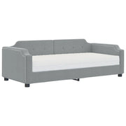 Divano letto | Sof¨¤ letto | Letto singolo con Materasso Grigio Chiaro 90x200 cm in Tessuto