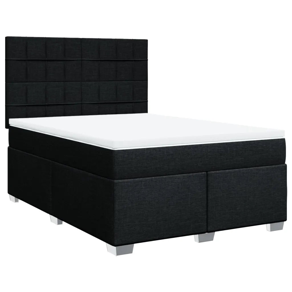 Giroletto a Molle con Materasso Nero 140x190 cm in Tessuto 3290485