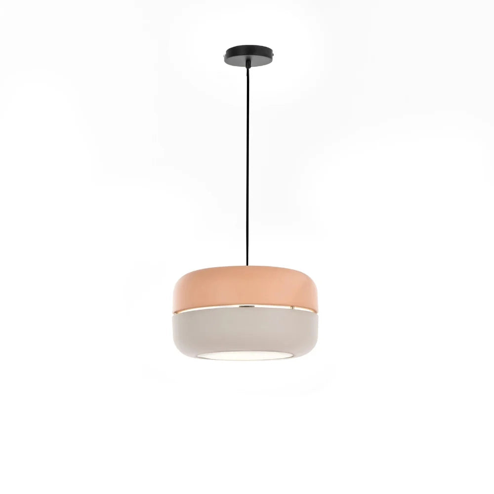 Lampada a sospensione Luminosa in metallo rosa e grigio | Duzzle