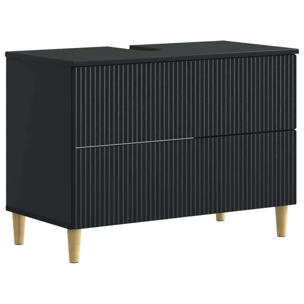 Armadio per Lavabo da Bagno ARNHEM Nero 82 x 41 x 59 cm 896576