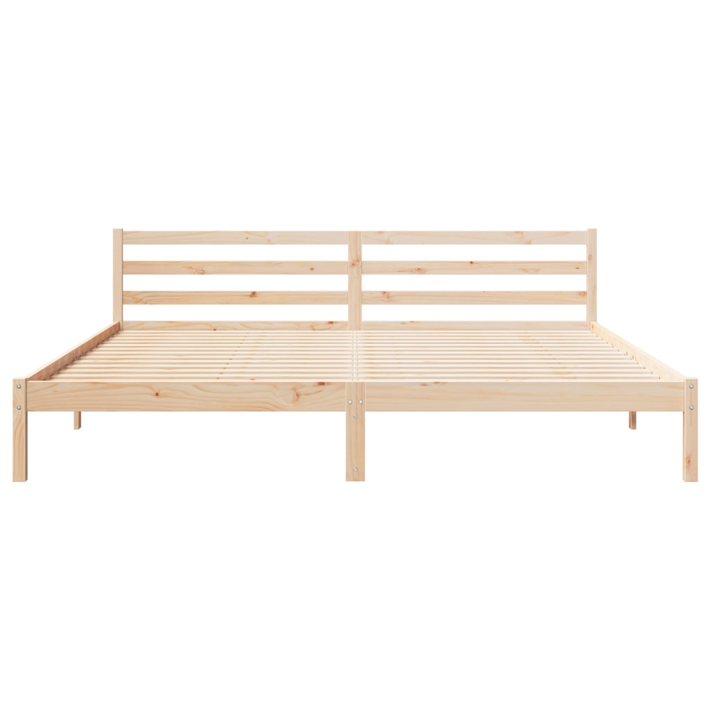 Struttura Letto  con Testiera 200x210 cm in Legno Massello di Pino