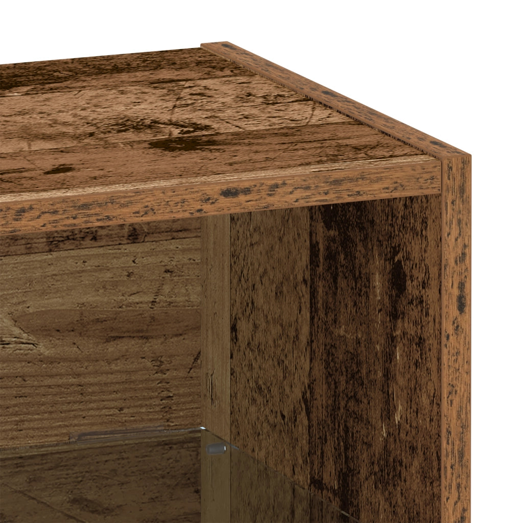 Mensola Galleggiante 2 pz Legno Vecchio 40x28,5x40 cm Legno Ingegnerizzato