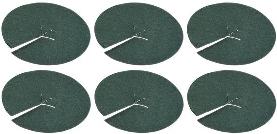 Set di Mulchring per l'eliminazione delle erbacce, con 18 pezzi, colore verde scuro, 5,4 cm