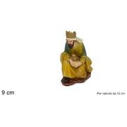 Trade Shop - Statuina Gaspare 9 Cm Per Presepe In Resina Decoro Natale Natalizio Nativita' -