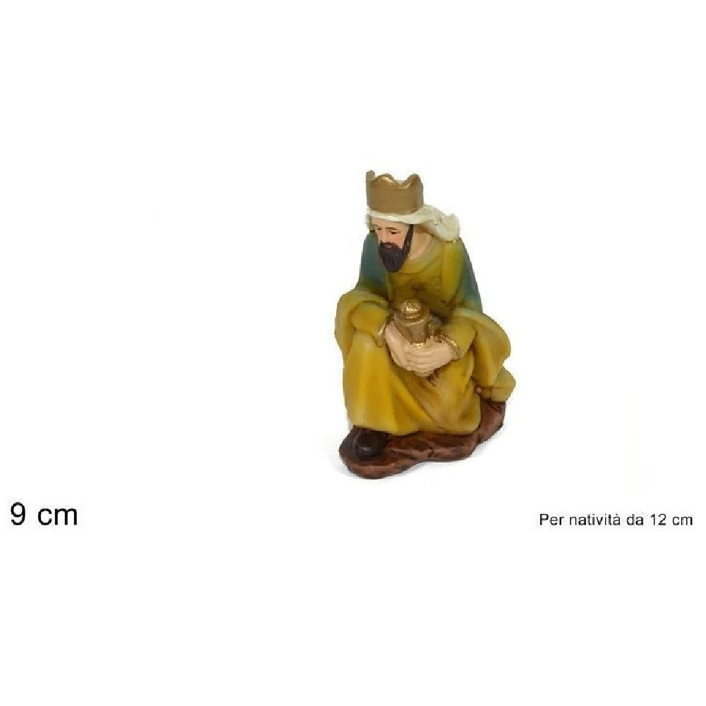 Trade Shop - Statuina Gaspare 9 Cm Per Presepe In Resina Decoro Natale Natalizio Nativita' -