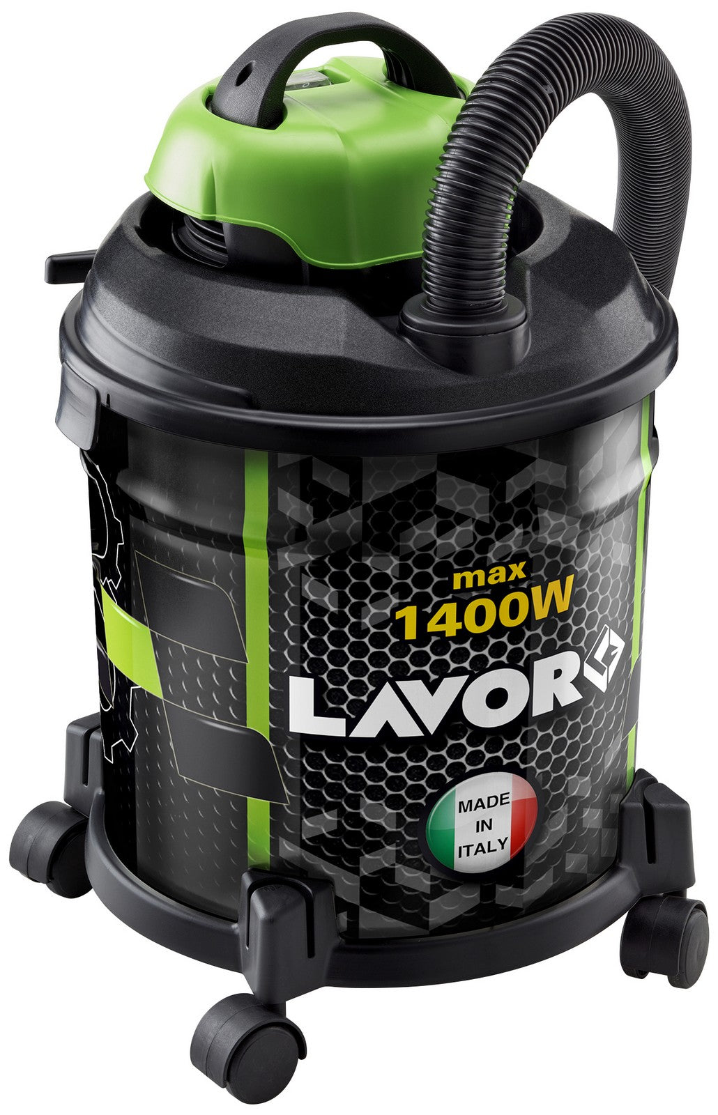 bidone aspiratutto "lavor" joker 1400 w in acciaio per solidi e liquidi cod:ferx.95938