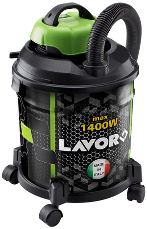 bidone aspiratutto "lavor" joker 1400 w in acciaio per solidi e liquidi cod:ferx.95938