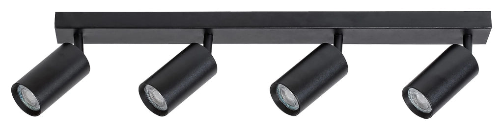 Barra spot nera GU10 4x25W da soffitto Solo 2086 Rabalux