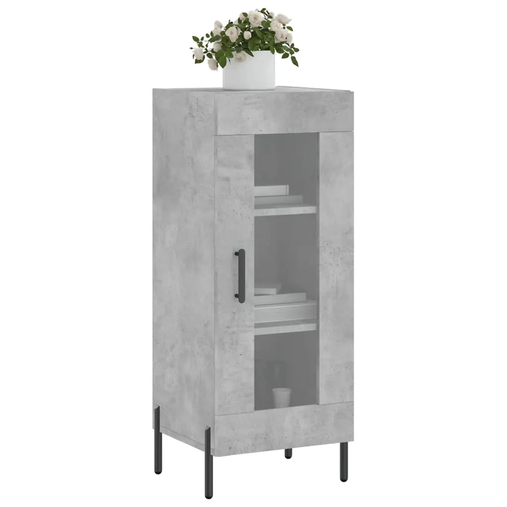 Credenza Grigio Cemento 34,5x34x90 cm in Legno Multistratocod mxl 103994