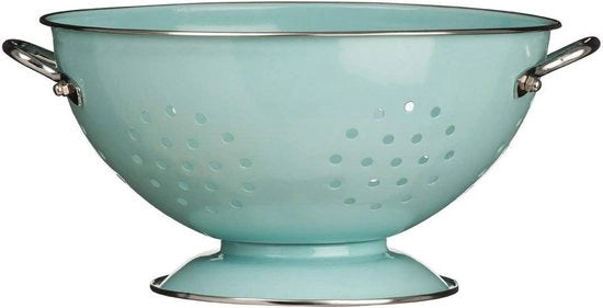 Vassoio Retro Pastello Blu - Accessorio Cucina - Dimensioni H13 x L23 x P23cm