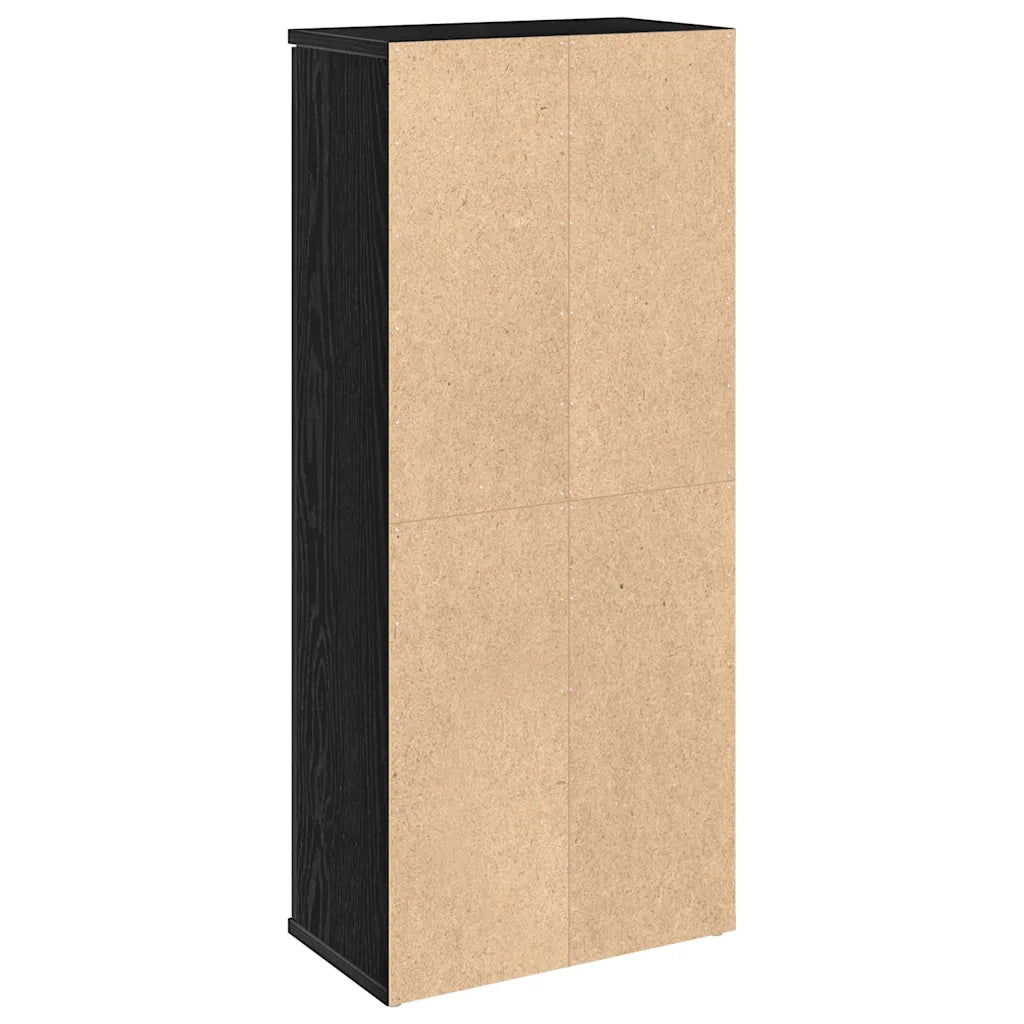 Mobile da Bagno con Portarotolo Nero 39x22x90 cm 858525