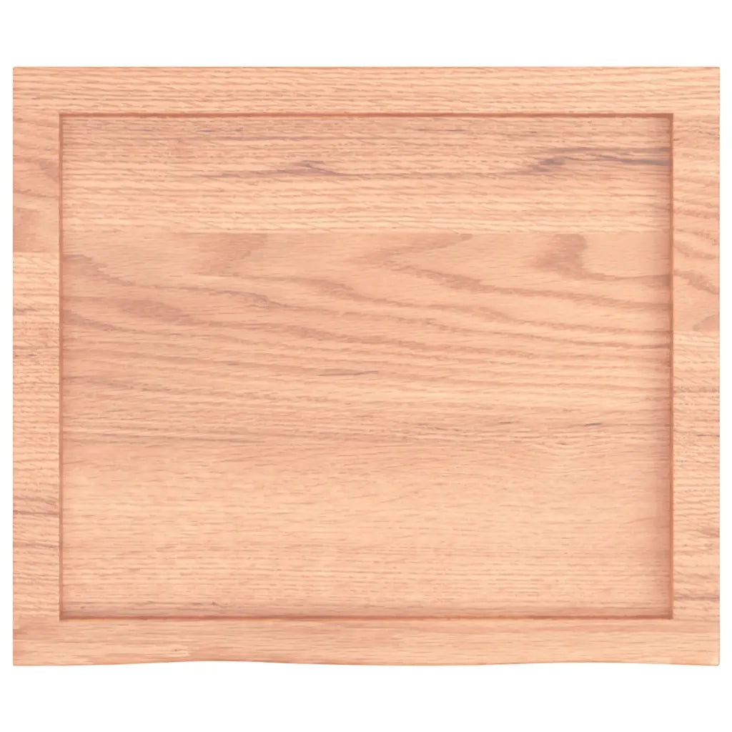 Piano Tavolo Marrone 60x50x(2-6) cm Massello Rovere Trattato 3156349
