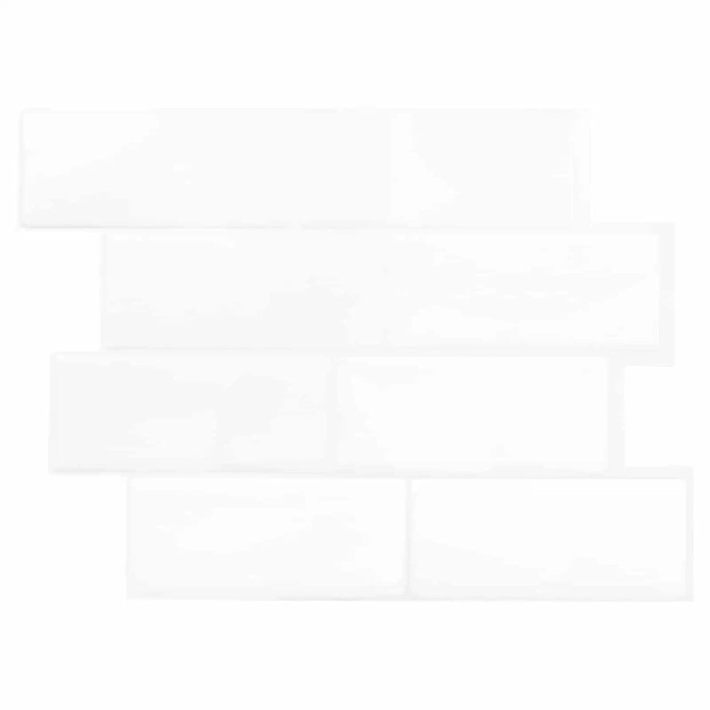 Piastrella subway 20 pcs Bianco 29 x 21 cm Poliuretano e PET