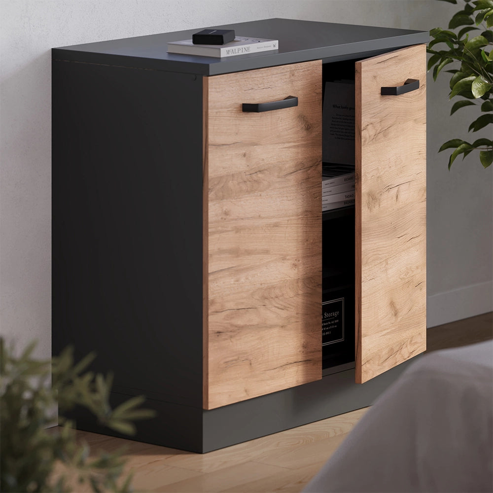 Mobile per mansarda Rion Rovere dorato/Antracite 80 x 83.8 cm senza inclinazione con 2 ante Vicco