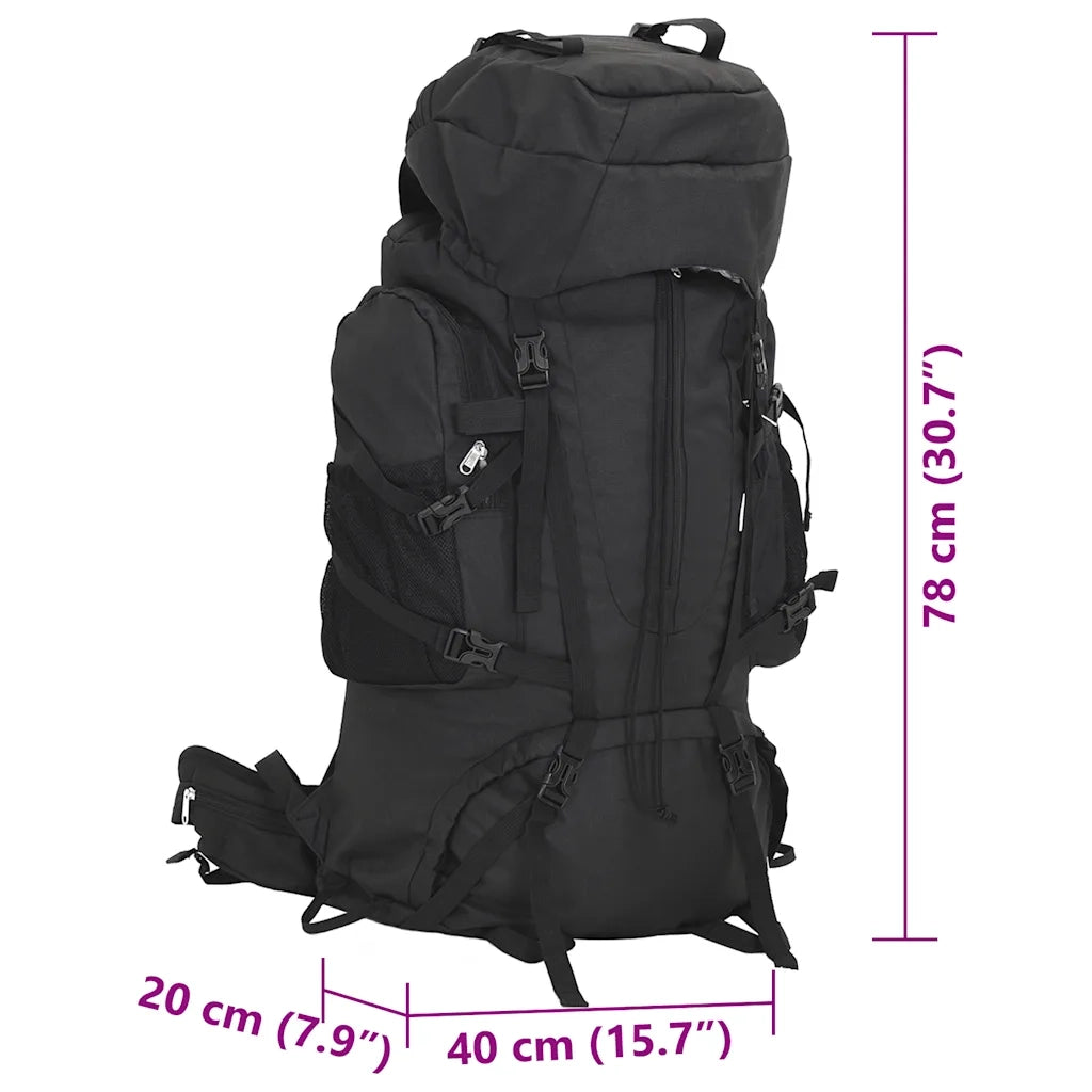 Zaino da Trekking Nero 80 L in Tessuto Oxford CFW2283915