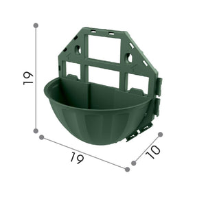 GERLA PUZZLE set 6 pz fioriera componibile da parete arreda con stile casa ufficio esterni color verde muschio