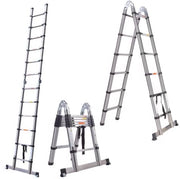 Scala Telescopica A Frame 380CM - RVS Opvouwbaar - Portatile & Estendibile - Massima 150KG - EN131