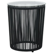 Set da Bistrot 3 pz con Cuscini in Polyrattan Nero 48138