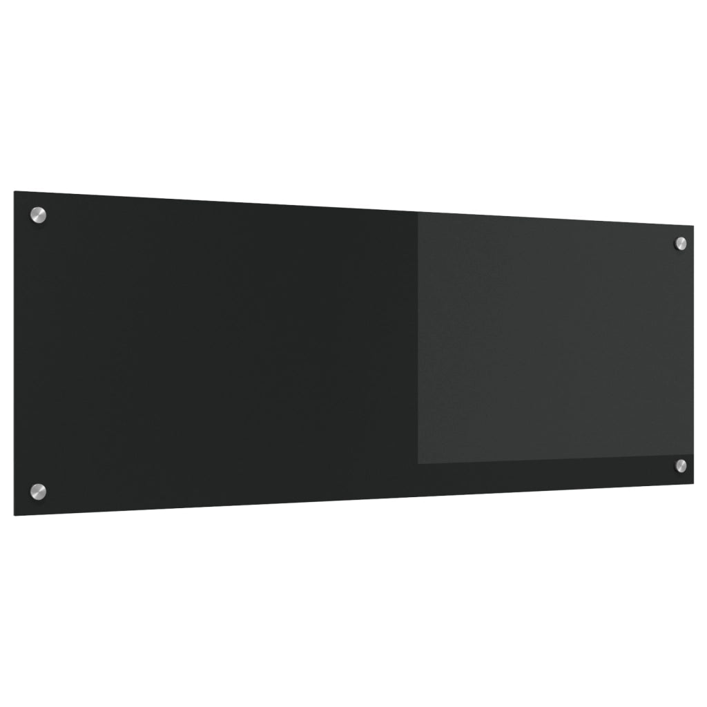 Schienale da Cucina  Nero 110x40x0,6 cm in Vetro Temperato
