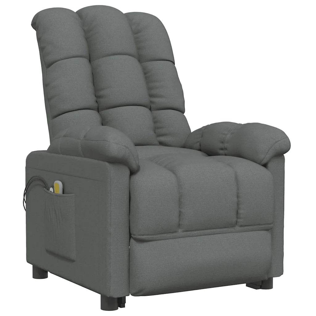 Poltrona Elettrica Massaggiante Grigio Scuro in Tessuto cod mxl 32284