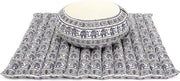 Set di cuscini per meditazione - 1 cuscino rotondo zafu per yoga e 1 mattonella quadrata oprolbile zabuton riempita con kapok ecosostenibile