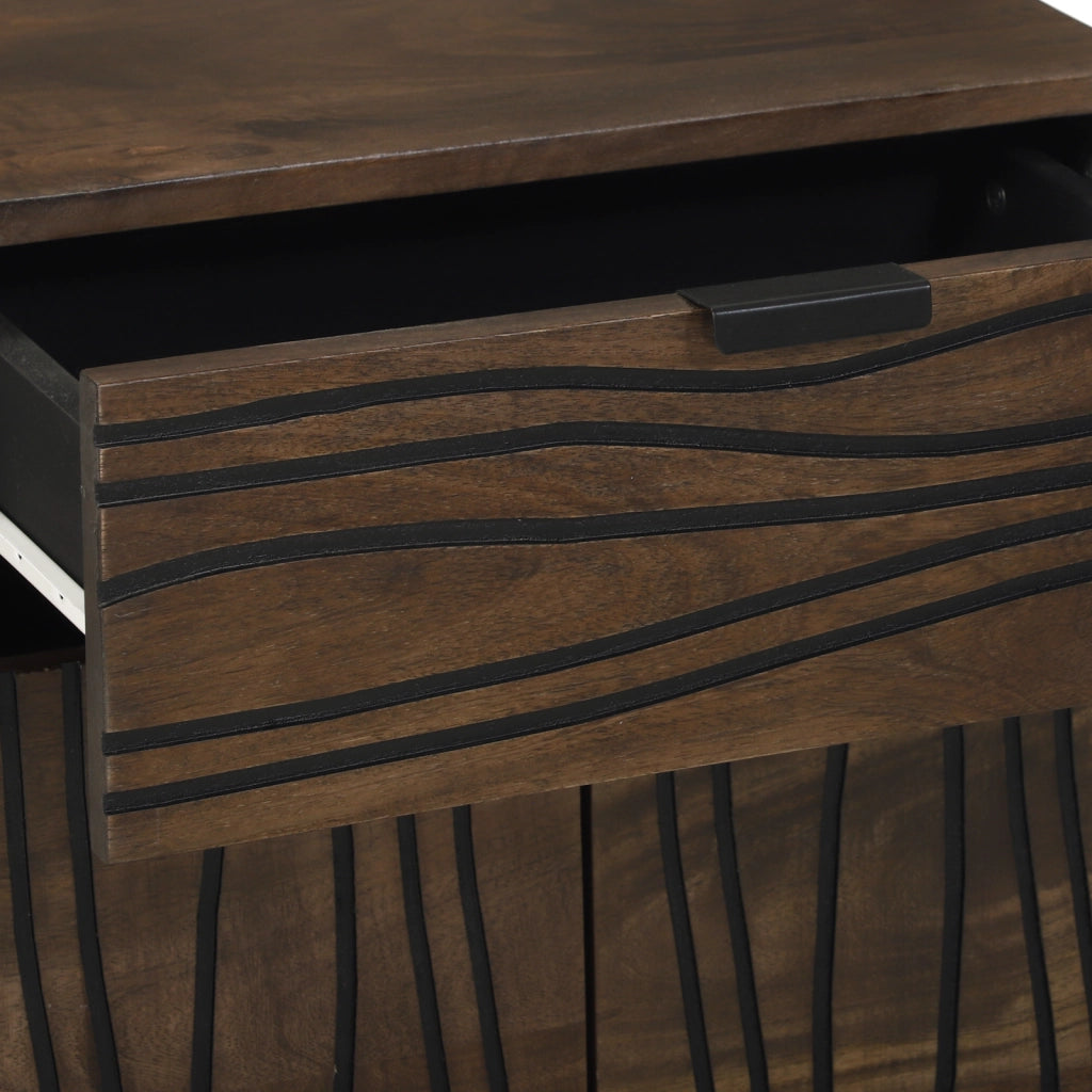 Armadio 50x33x60 cm in legno massello di mango e legno ingegnerizzato
