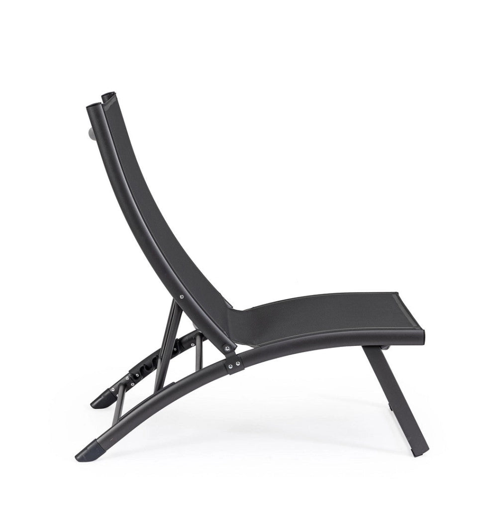 Set 2 Poltrone da Giardino 53x166,5x90 cm in Alluminio Taylor Antracite