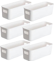 Set di contenitori di plastica da 6 contenitori con maniglie per la cucina e la cabina da bagno organizzatori