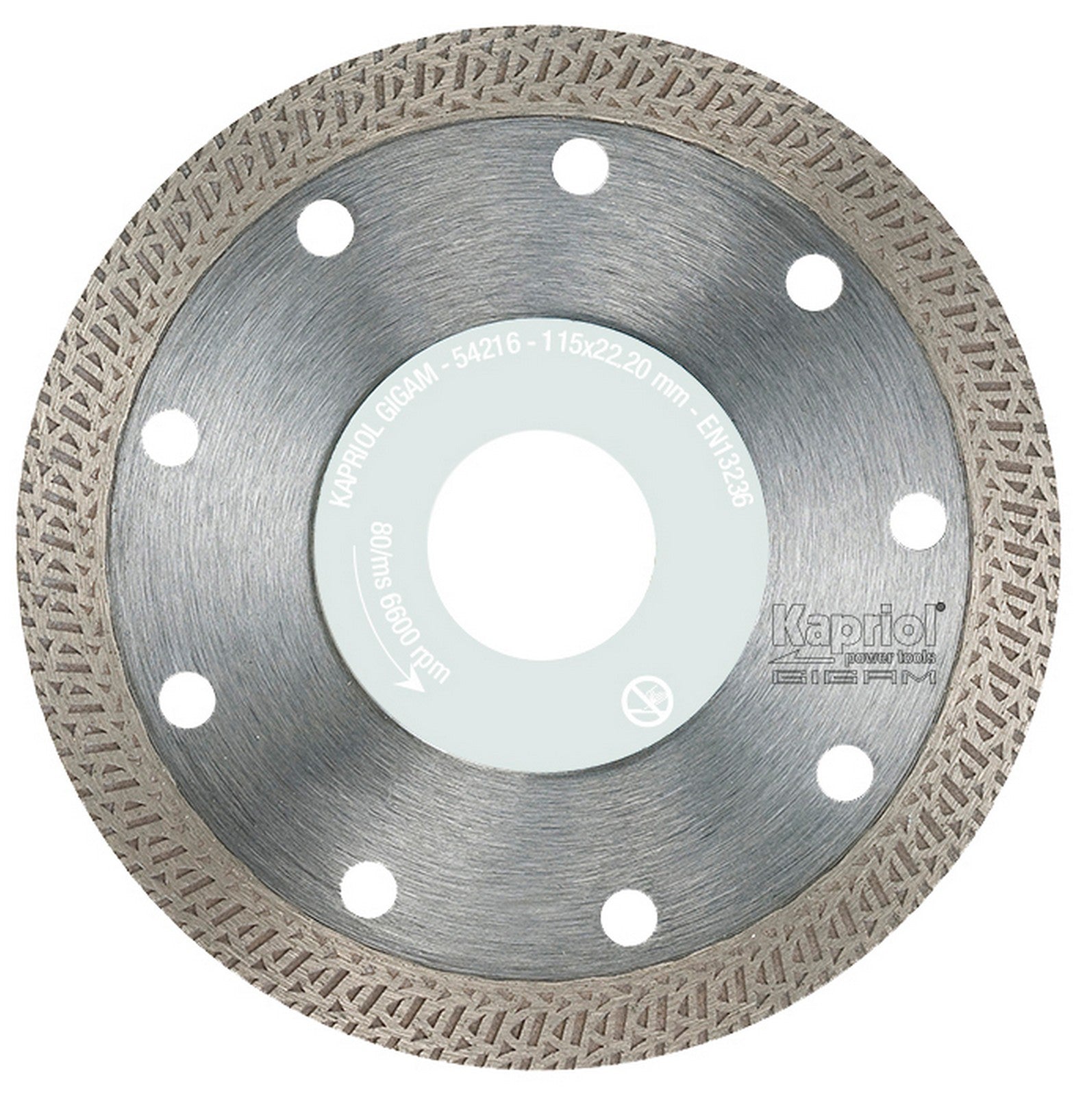 kapriol disco diamantato corona continua mm 115 ceramica gres klinker cod:ferx.95968