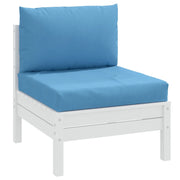 Cuscini per Pallet 2 pz Blu Mélange in Tessuto 4002645